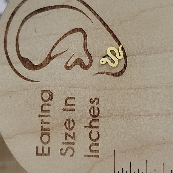 Snake Stud Earrings, choice of color - Picture 2 of 5